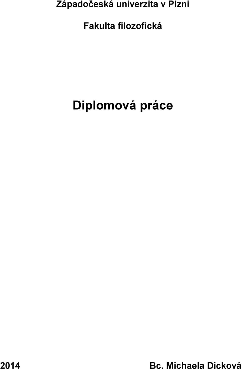 filozofická Diplomová