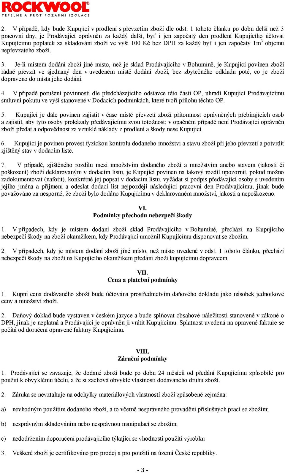 DPH za každý byť i jen započatý 1m 3 
