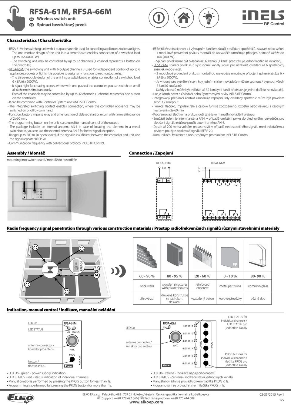 - The switching unit may be controlled by up to 2 channels (1 channel represents 1 button on the controller).