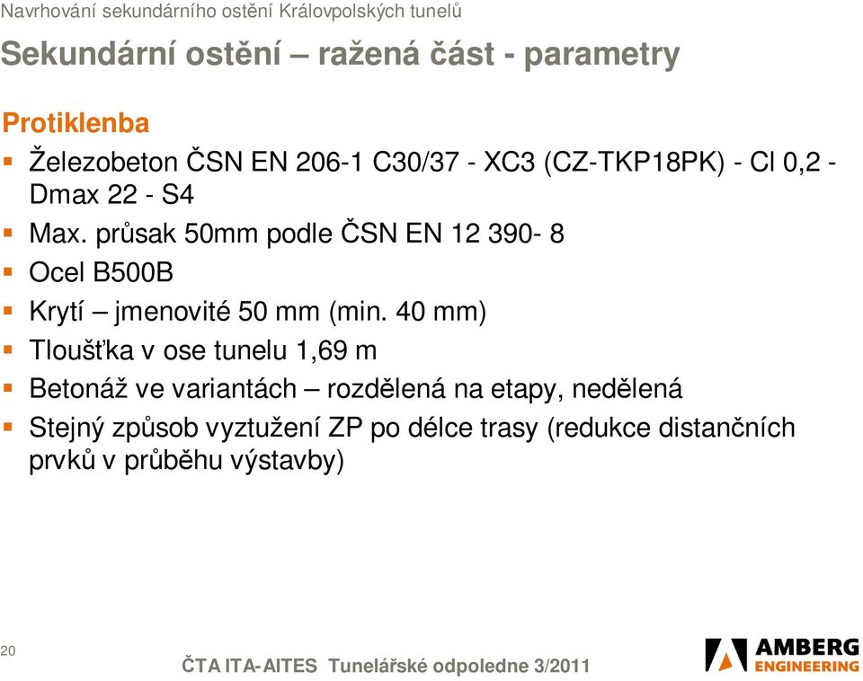 průsak 50mm podle ČSN EN 12 390-8 Ocel B500B Krytí jmenovité 50 mm (min.