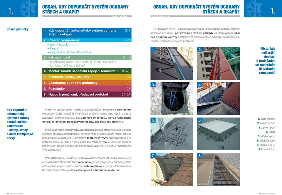 Montáž, nářadí, schémata zapojení termostatů 5.