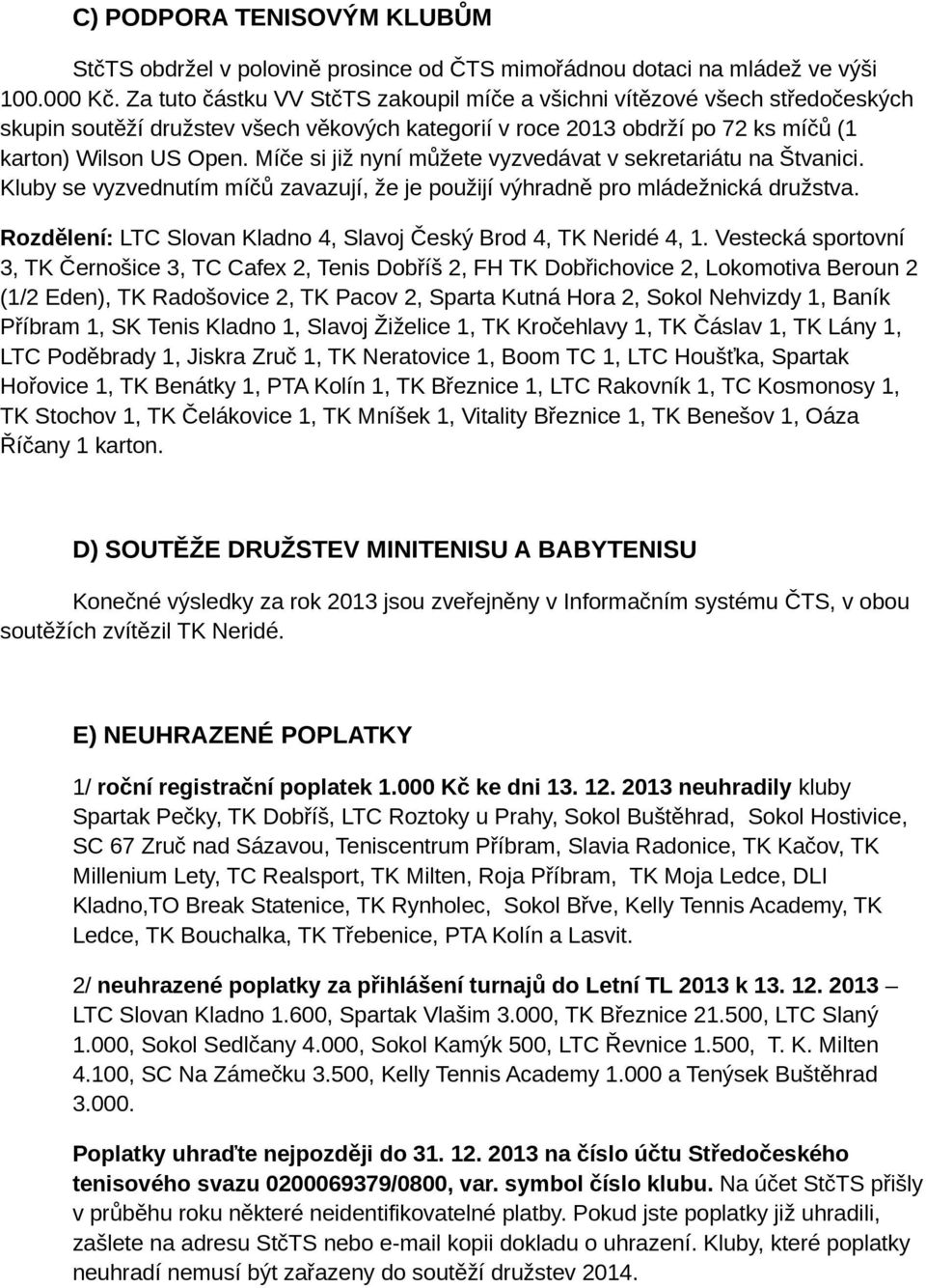 Míče si již nyní můžete vyzvedávat v sekretariátu na Štvanici. Kluby se vyzvednutím míčů zavazují, že je použijí výhradně pro mládežnická družstva.