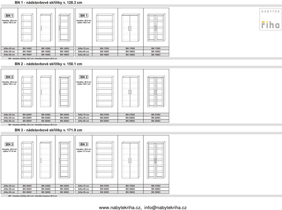 3 cm šíøka 45 cm šíøka 50 cm šíøka 60 cm BN 14501 BN 15001 BN 16001 BN 14502 BN 15002 BN 16002 BN 14503 BN 15003 BN 16003 šíøka 70 cm šíøka 80 cm šíøka 90 cm BN 17001 BN 18001 BN 19001 BONUS BN -