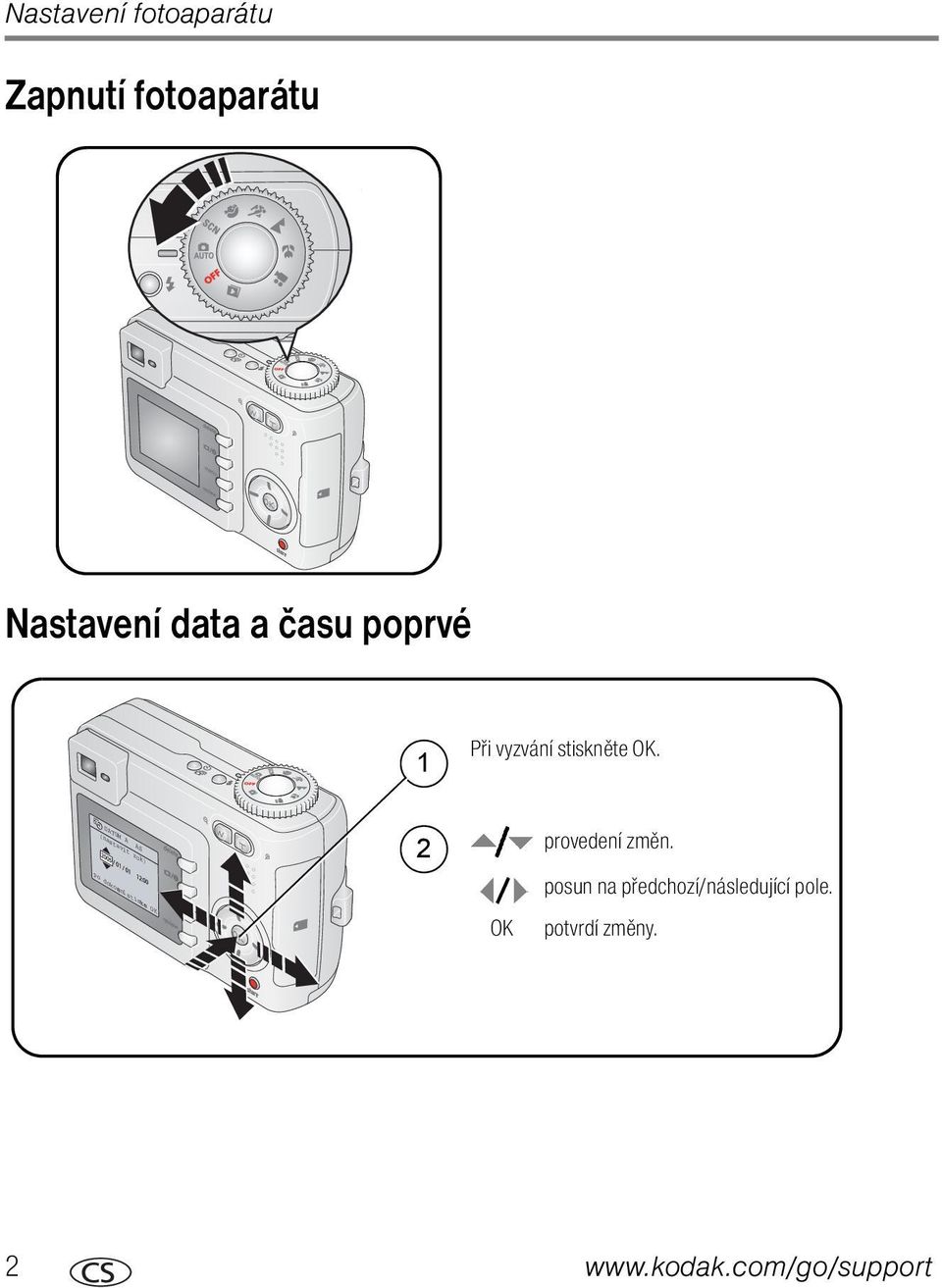 DATUM A AS (nastavit rok) Po dokonení stiskn te OK 2 OK