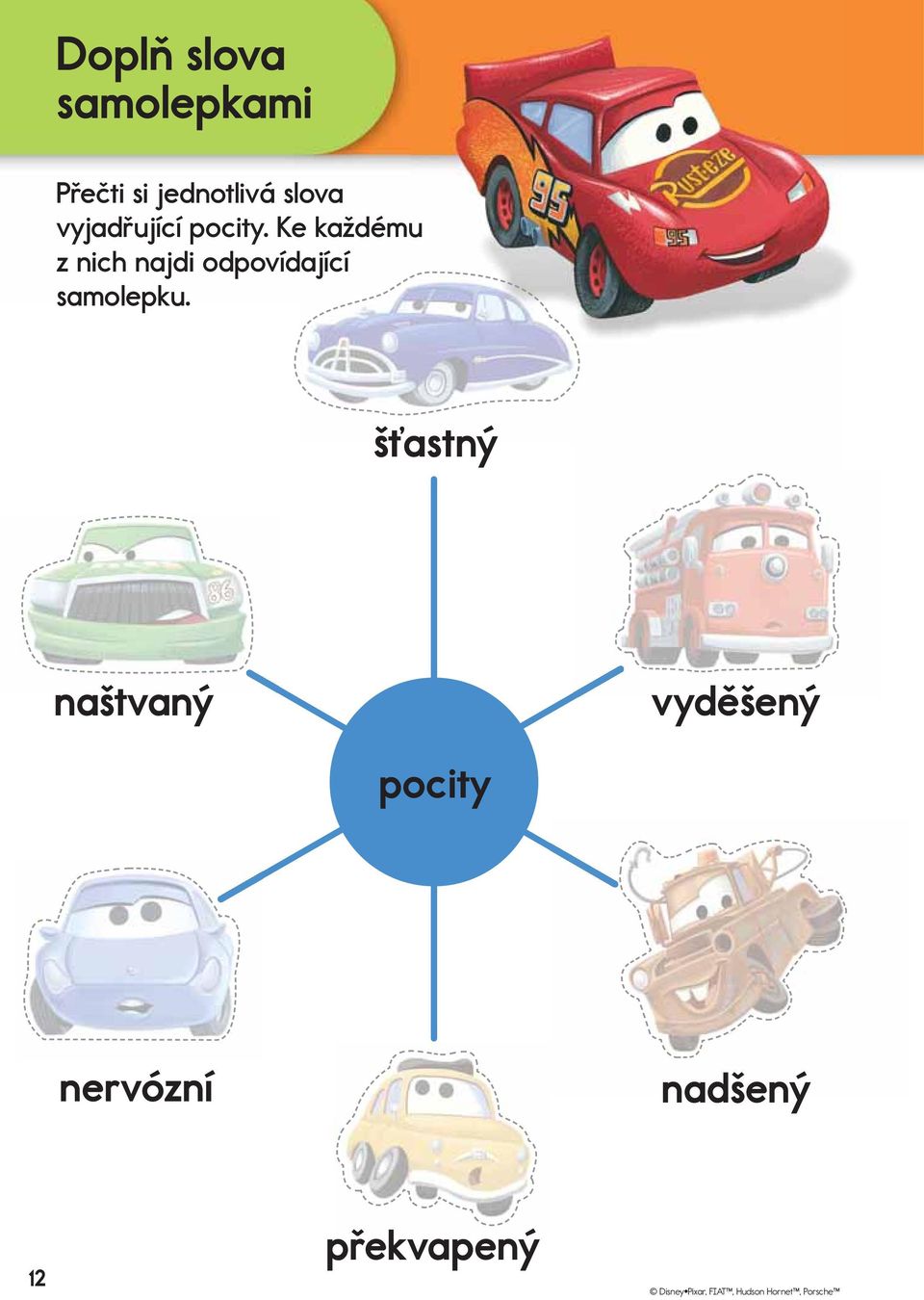 Ke každému z nich najdi odpovídající samolepku.