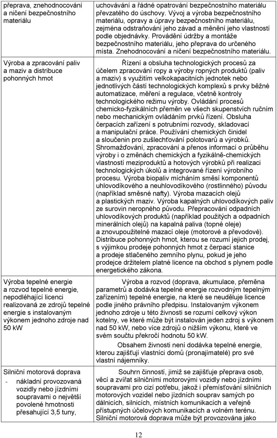 přesahující 3,5 tuny, uchovávání a řádné opatrování bezpečnostního materiálu převzatého do úschovy.