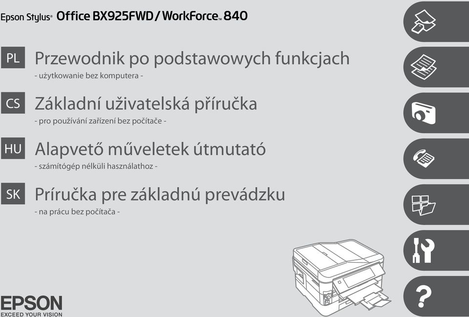 bez počítače - Alapvető műveletek útmutató - számítógép nélküli