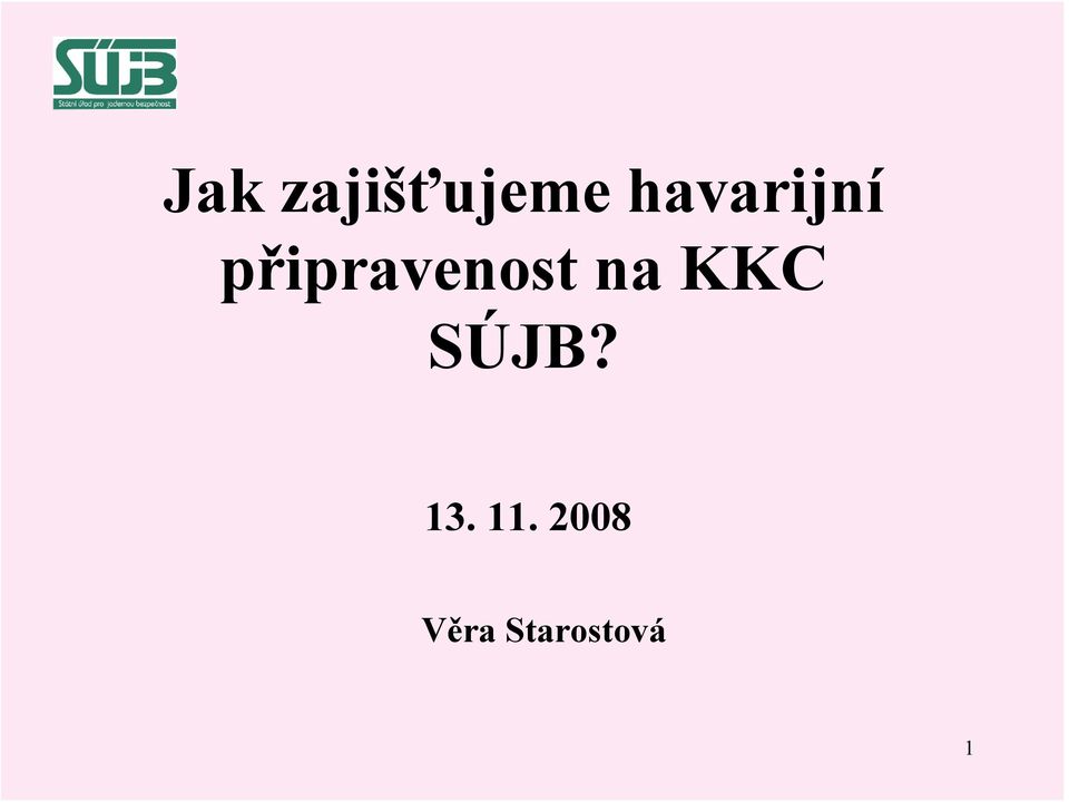 připravenost na KKC