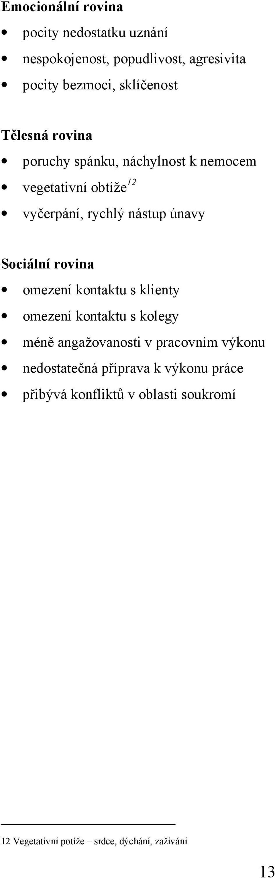 Sociální rovina omezení kontaktu s klienty omezení kontaktu s kolegy méně angažovanosti v pracovním výkonu