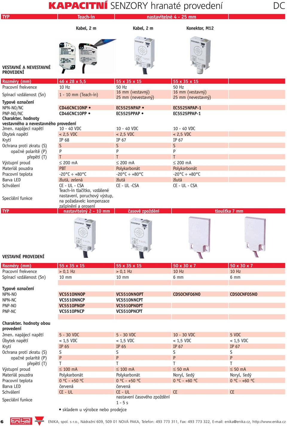 CD46CNC10PP EC5525PPAP EC5525PPAP-1 vestavného a nevestavného provedení Jmen.