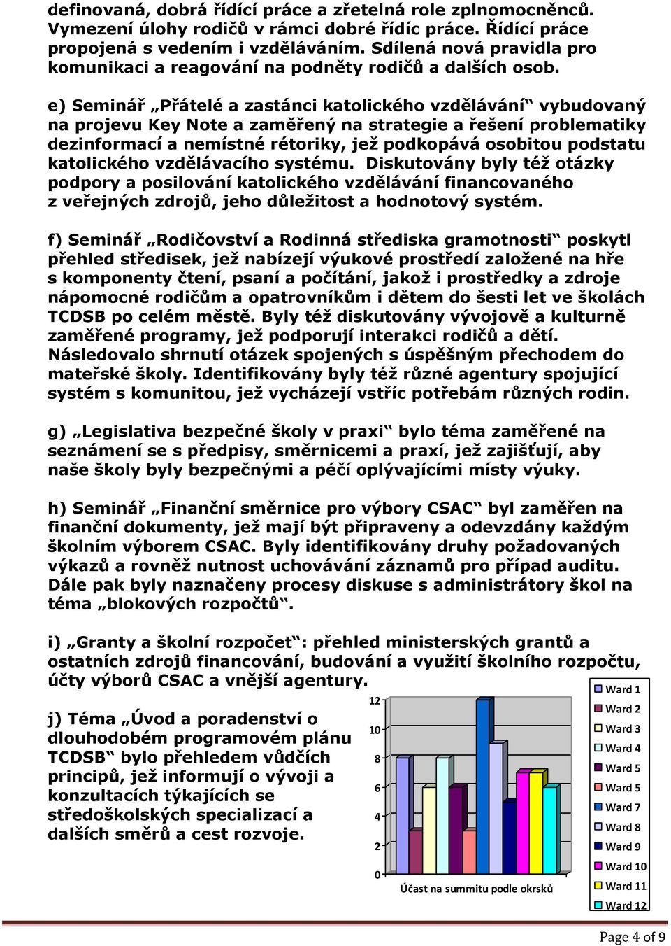 e) Seminář Přátelé a zastánci katolického vzdělávání vybudovaný na projevu Key Note a zaměřený na strategie a řešení problematiky dezinformací a nemístné rétoriky, jež podkopává osobitou podstatu