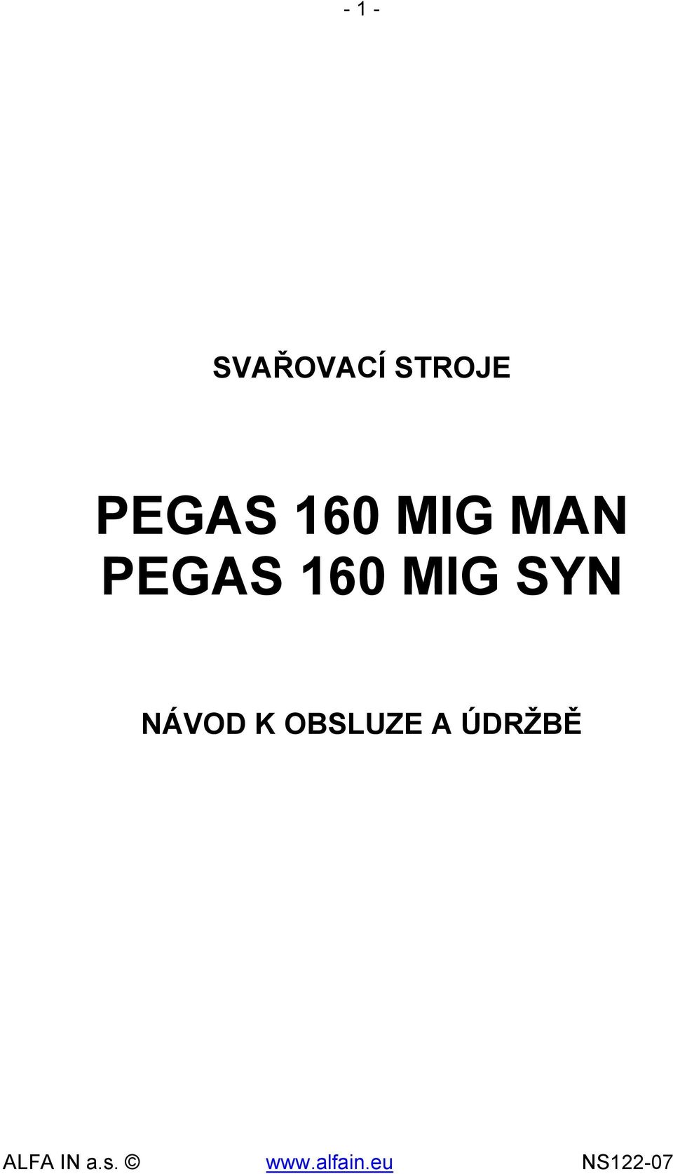 PEGAS 160 MIG SYN