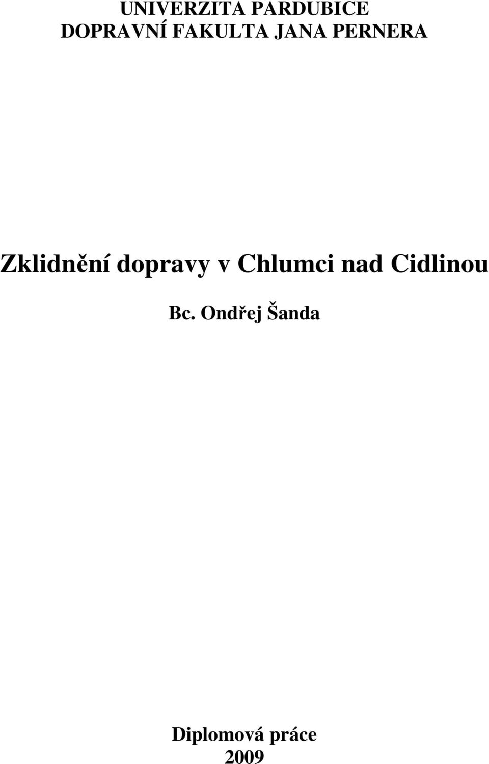 dopravy v Chlumci nad Cidlinou