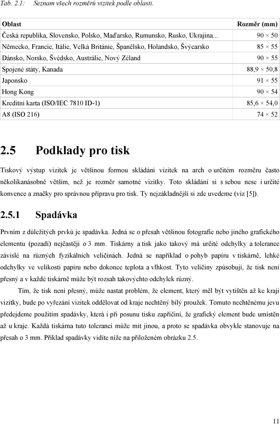 90 54 Kreditní karta (ISO/IEC 7810 ID-1) 85,6 54,0 A8 (ISO 216) 74 52 2.