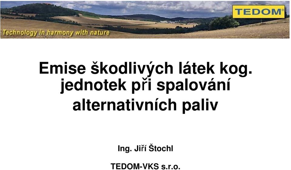 alternativních paliv Ing.