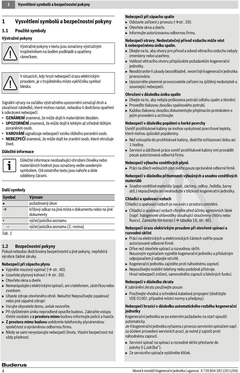 OZNÁMENÍ znamená, že může dojít k materiálním škodám. UPOZORNĚNÍ znamená, že může dojít k lehkým až středně těžkým poraněním osob. VAROVÁNÍ signalizuje nebezpečí vzniku těžkého poranění osob.