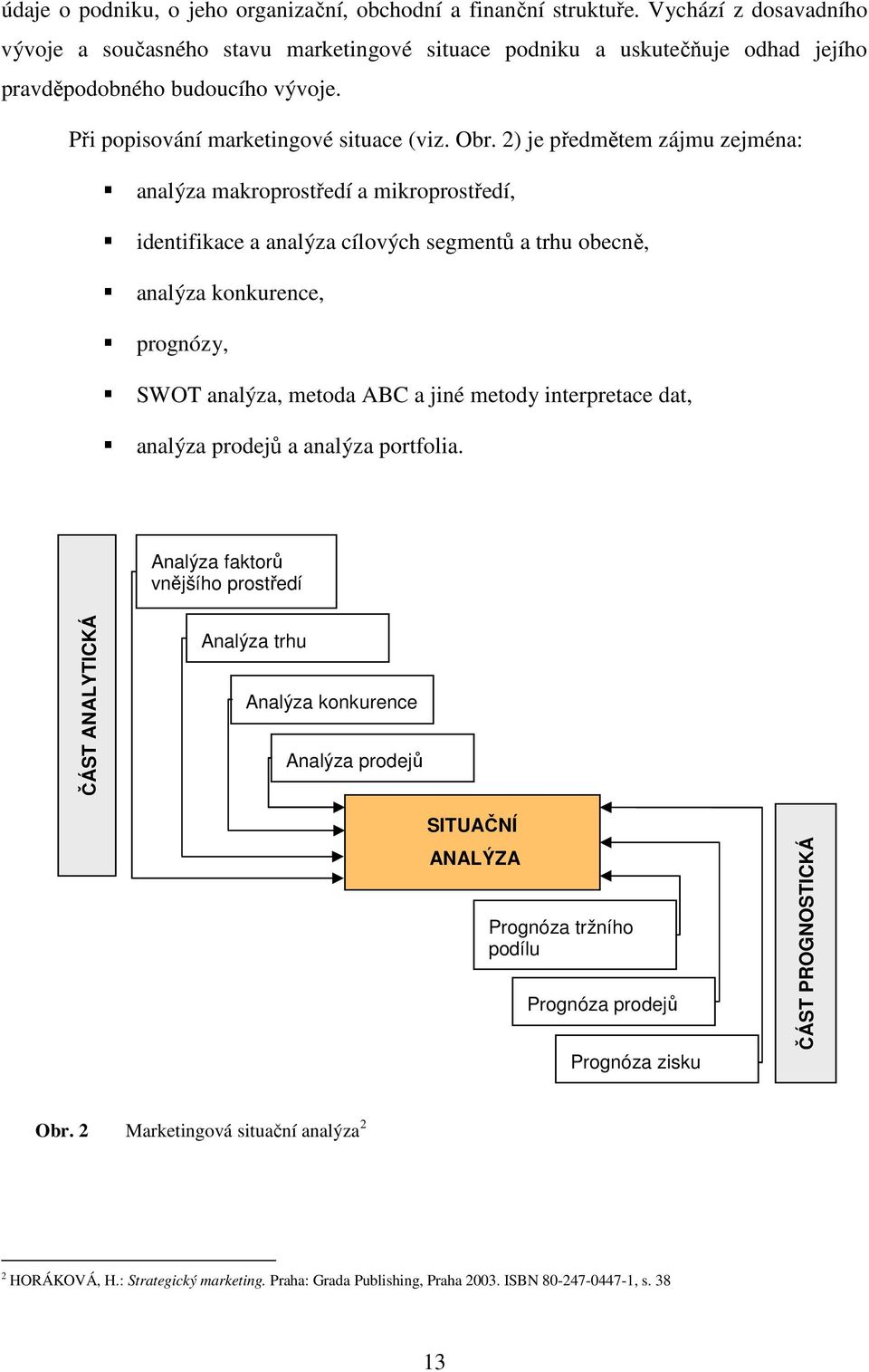 2) je předmětem zájmu zejména: analýza makroprostředí a mikroprostředí, identifikace a analýza cílových segmentů a trhu obecně, analýza konkurence, prognózy, SWOT analýza, metoda ABC a jiné metody