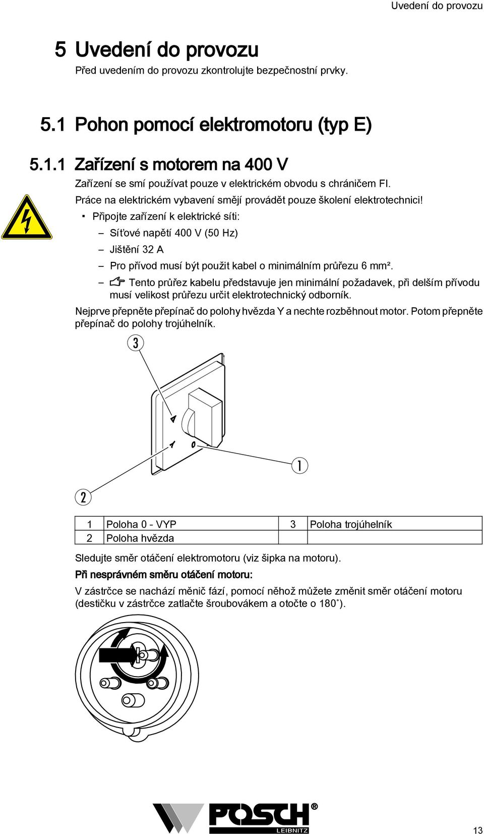 Práce na elektrickém vybavení smějí provádět pouze školení elektrotechnici!