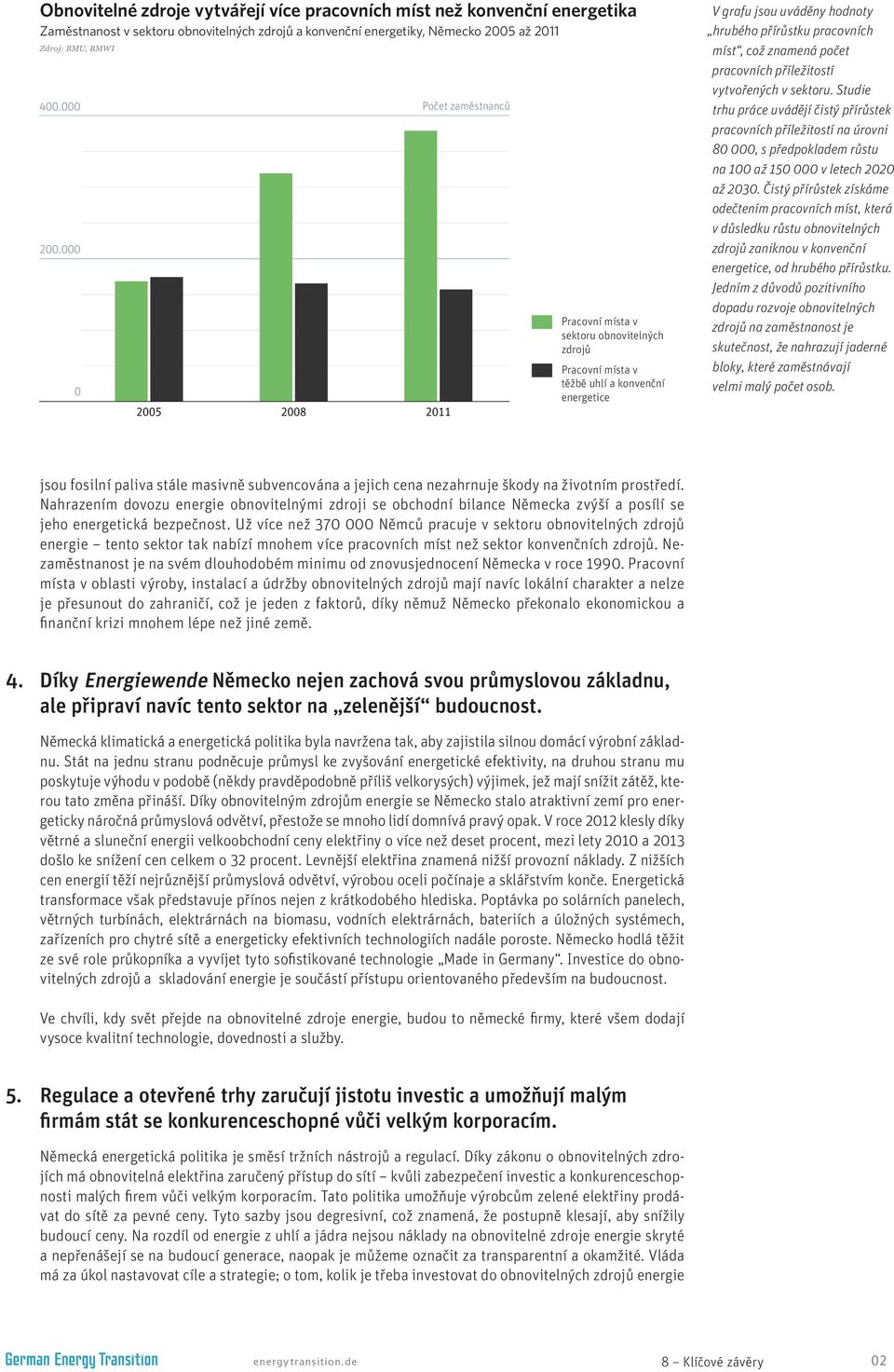 což znamená počet pracovních příležitostí vytvořených v sektoru.