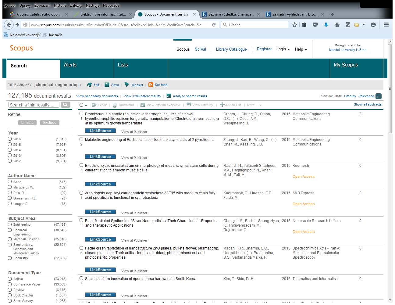 Stahování citací do ZOTERA Některé databáze neumožňují stažení bibliografických údajů