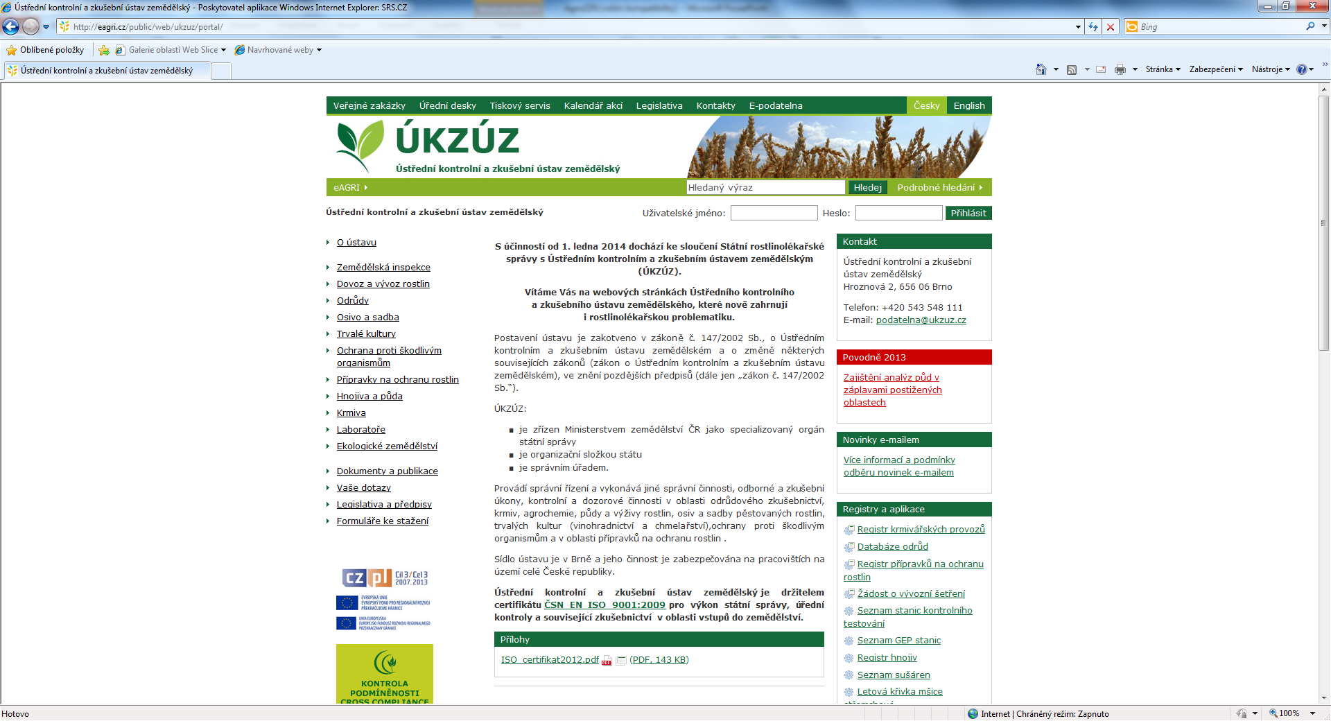 Elektronický registr přípravků na ochranu rostlin www.