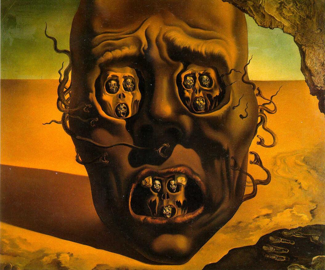 V roce 1940 namaloval španělský surrealistický malíř Salvador Dalí obraz nesoucí název La Cara de la Guerra (Tvář války), který má v sobě prvek nekonečných iterací.