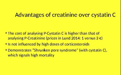 Kreatinin nebo cystatin C pro výpočet