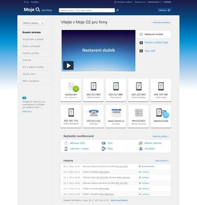 Portál Moje O2 slouží především pro objednávání aktivace/deaktivace SIM, změny nastavení služeb a