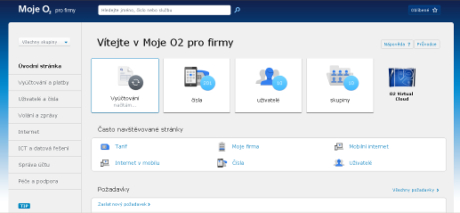 Samoobslužný portál Moje O2 O2 Moje firma je internetovou samoobsluhou pro firemní zákazníky