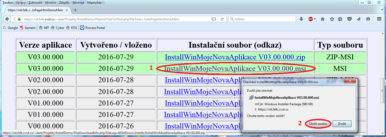 Obrázek 3.12 OS Windows zabránil ve spuštění této aplikace. - Vedle tlačítka Nespouštět se nyní zobrazí i tlačítko Přesto spustit. - Kliknout tedy na tlačítko Přesto spustit.