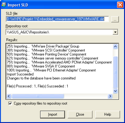 Spustíme program Component Database Manager (Start Programy Microsoft Windows Embedded Studio Component Database Manager).