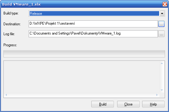 4.6.1 Target Designer Pokud proběhla kontrola závislostí (viz předchozí kap. 4.5) bez chyb, můžeme se pustit do sestavování operačního systému Windows XP Embedded.