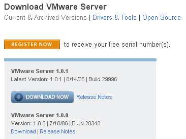 7 Příloha B VMware Server Firma VMware, Inc., [en] http://www.vmware.com/ je známa svými produkty, které se zabývají virtualizací41 hardwaru.