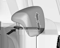 Sedadla, zádržné prvky 37 Vodorovné nastavení Opěrky hlavy na zadních sedadlech Aktivní opěrky hlavy V případě nárazu zezadu se přední část aktivní opěrky hlavy mírně posune dopředu.
