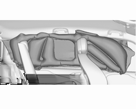 Sedadla, zádržné prvky 59 Boční airbagy Systém hlavových airbagů Systém hlavových airbagů se skládá z airbagu v rámu střechy na každé straně. Poznáte je podle slova AIRBAG na střešních sloupcích.