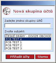 Popis okna: Nová Slouží pro vytvoření nové skupiny účtů. Změnit Slouží pro opravu / změnu již existující skupiny účtů. Odstranit Odstraní vybrané skupiny účtů.