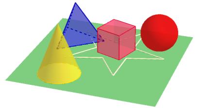 Úloha 2.1.3: (Z ptačí perspektivy) Který ze tří obrázků odpovídá pohledu na sestavu objektů shora? Obr.