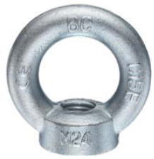 Šroub závěsný DIN 580 Eye bolt DIN 580 materiál: ocel C15E, pevn.tř.4.8, Re 250-300MPa material: forged steel C15E Kód d1 d3 d4 l nosnost kg kg/100ks ks ks Art. No.