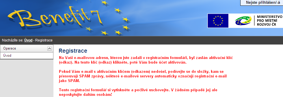 ~ 17 ~ Kontaktní údaje uživatel vyplní své kontaktní údaje, které budou použity pro komunikaci.