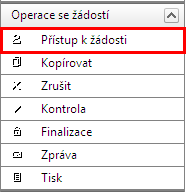 ~ 27 ~ 5.5. Přístup dalších osob k žádosti Uživatel může umožnit přístup k žádosti i dalším osobám a to pomocí záložky Přístup k žádosti.