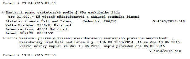 VII. S nemovitostí nejsou spojeny žádné závady, které prodejem v dražbě nezaniknou. VIII.