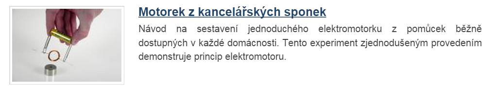 Fyzikální experimenty On-line databáze fyzikálních