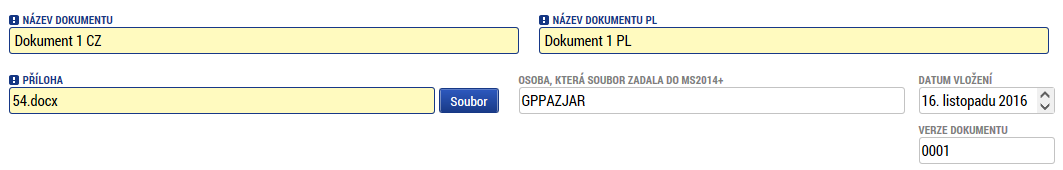 Přeshraniční spolupráce Na této záložce se vyskytují čtyři záložky, které obsahují jednotlivá kritéria kooperace. U každého je třeba uvést, jak bylo dané kritérium ve sledovaném období naplněno.