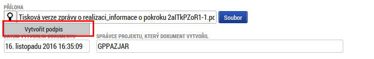 Kontroly Žádost o platbu v MS2014+ Záložka kontroly funguje stejně jako v dílčí zprávě o realizaci.