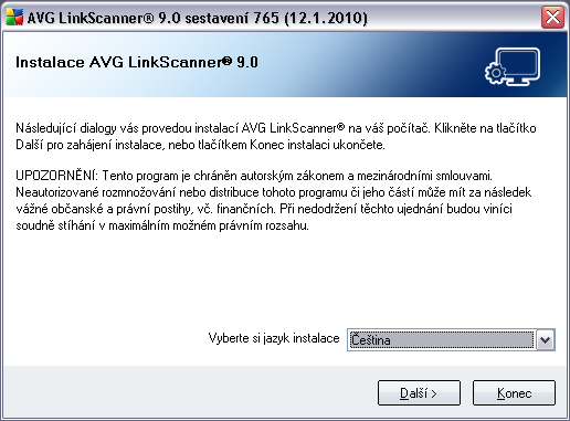 3. Instalační proces Pro stažení instalačního souboru AVG LinkScanner prosím navštivte internetovou stránku AVG Free a klikněte na na odkaz pro stažení AVG LinkScanner.
