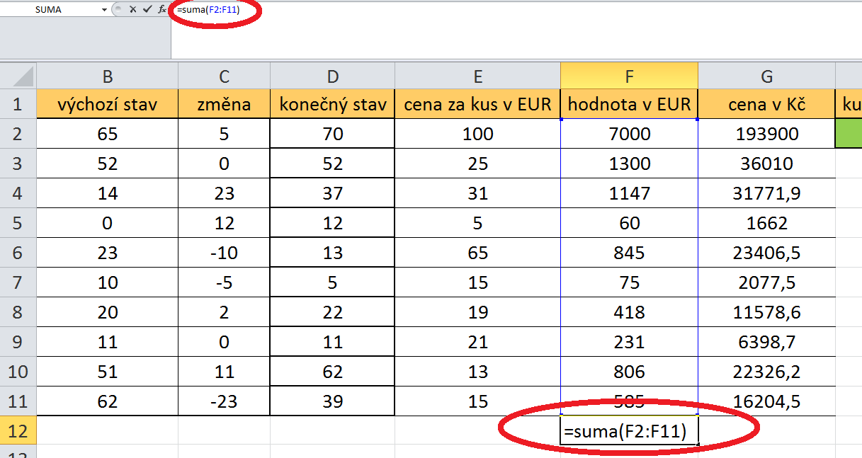 Pokročilé použití MS Excel při tvorbě elektronických výukových materiálů 20 5 Využití základních funkcí a konkrétní příklady (SUMA, Průměr, MIN, MAX a další) Průvodce studiem V předchozích částech