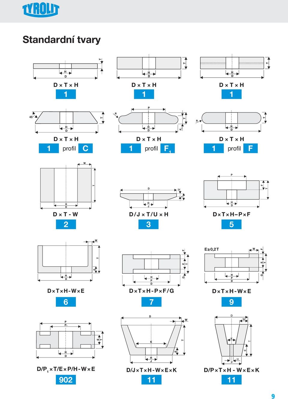 D P F 5 - W E 6 H P D - P F / G 7 G E F T E 0,2 T - W E 9