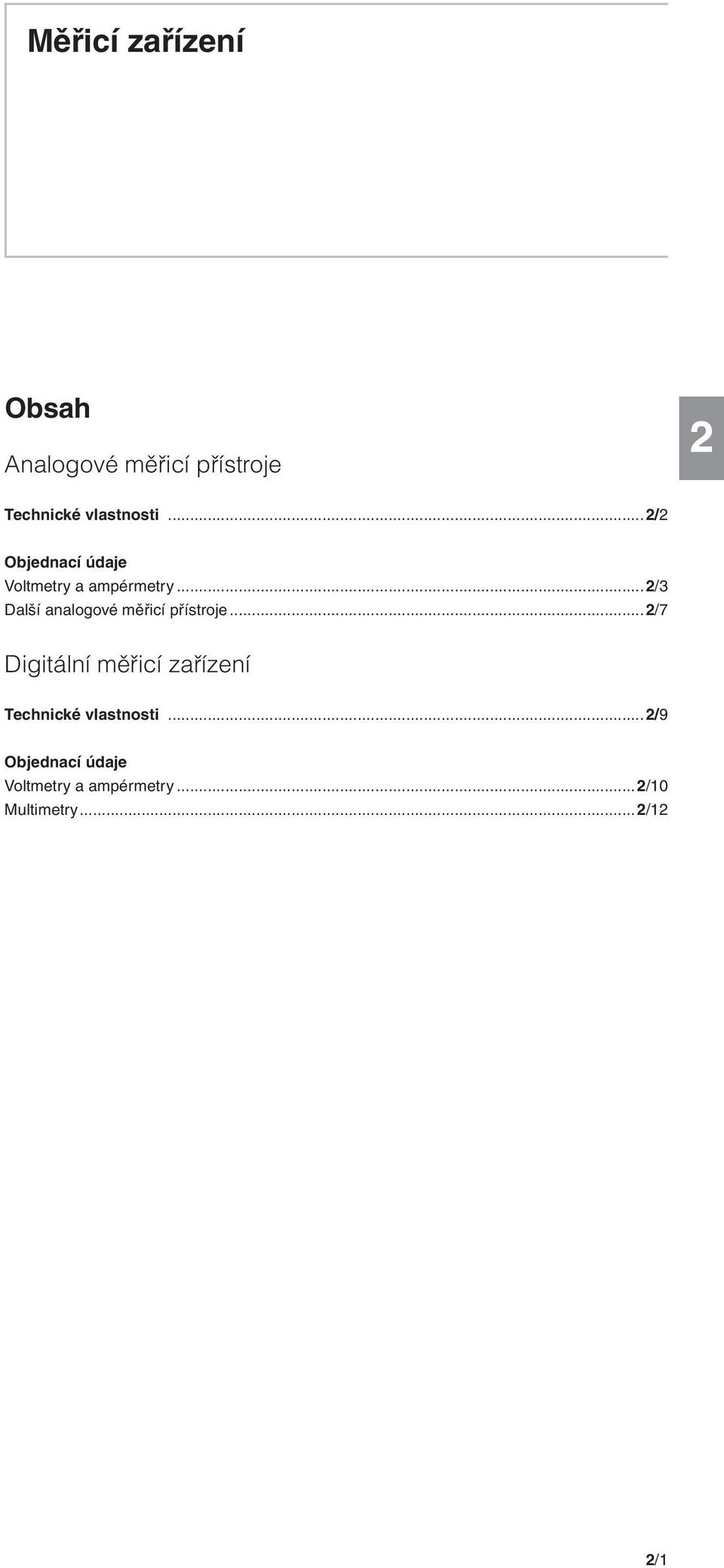 ..2/3 Další analogové měřicí přístroje.