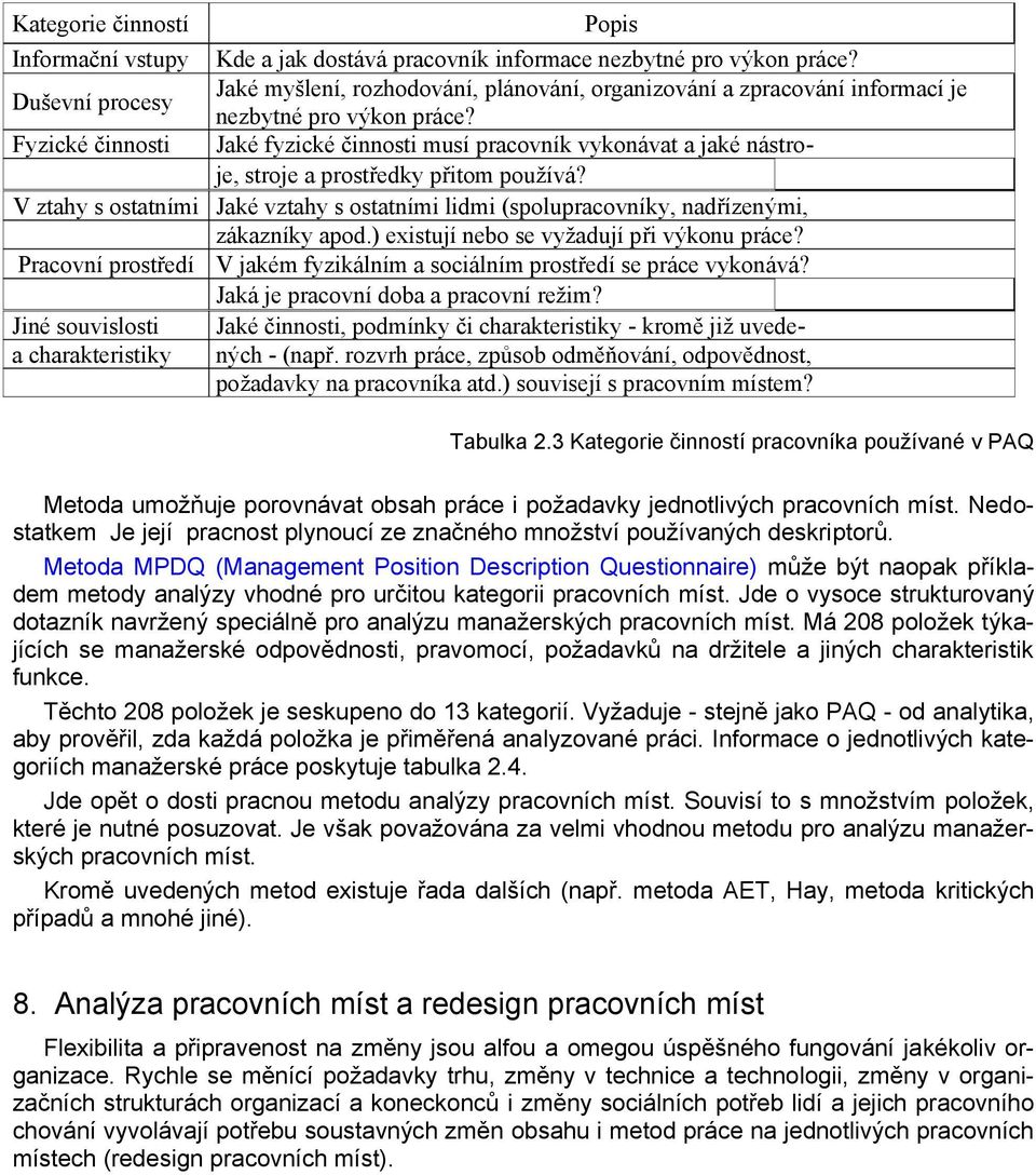 Fyzické činnosti Jaké fyzické činnosti musí pracovník vykonávat a jaké nástroje, stroje a prostředky přitom používá?