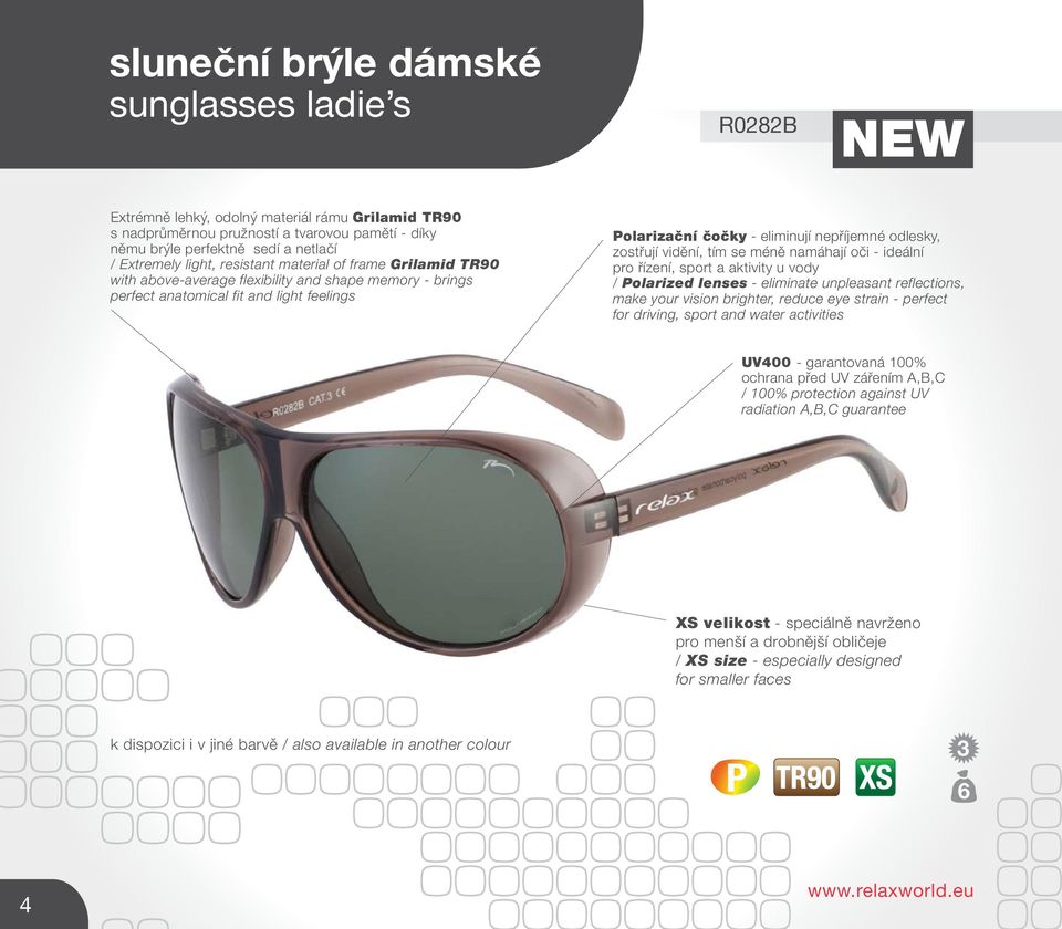 zostřují vidění, tím se méně namáhají oči - ideální pro řízení, sport a aktivity u vody / Polarized lenses - eliminate unpleasant reflections, make your vision brighter, reduce eye strain - perfect